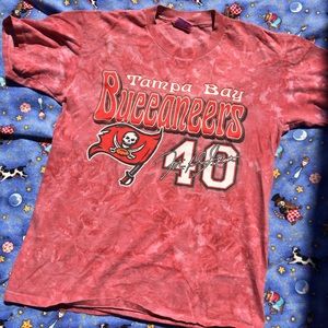 vintage red tie dye tampa bay buccaneers t shirt